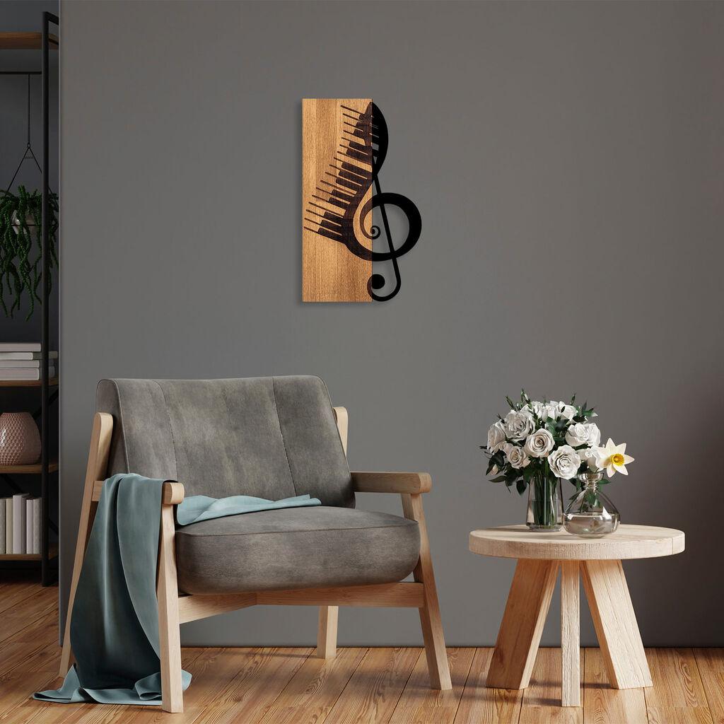 Wallity Zidna dekoracija Musical 1, 30x50 cm, Smeđe boje