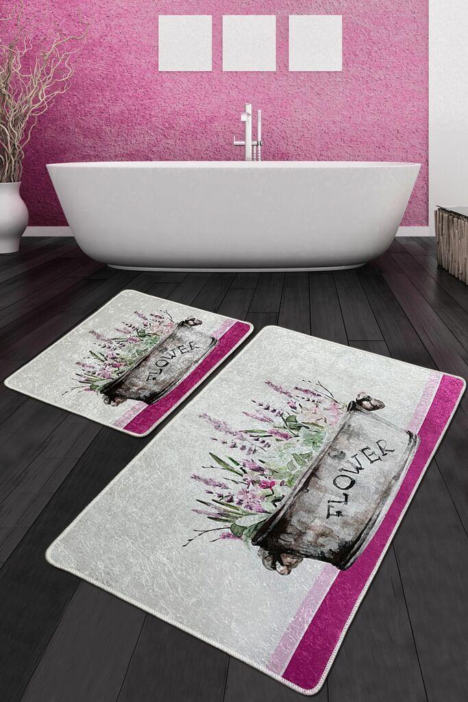 L'essentiel Maison Kupatilski otirač Polipra, 2 komada, Sivo-roze
