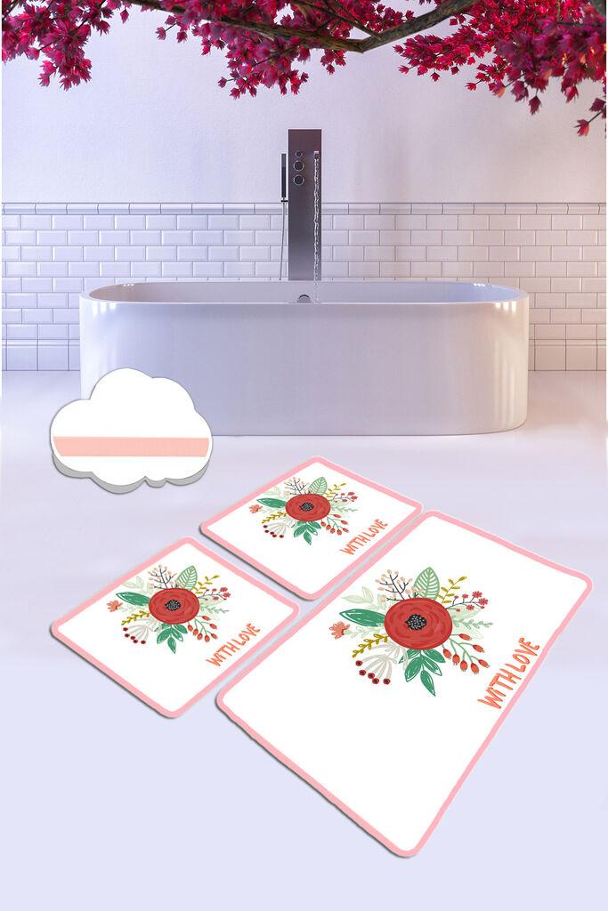 L'essentiel Maison Kupatilski otirač With Love, 3 komada, Beli