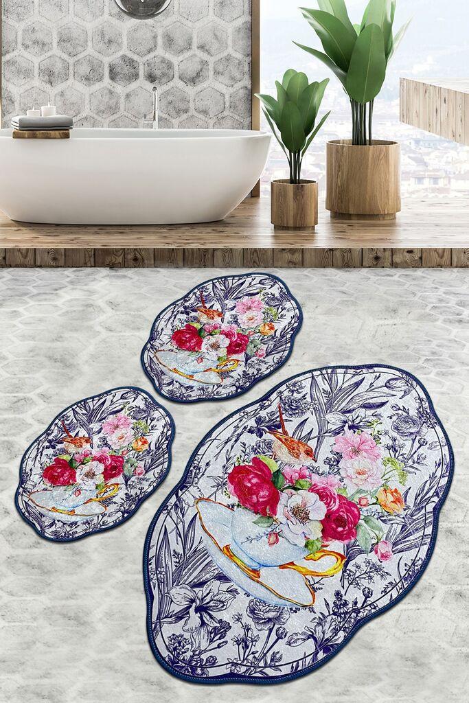 L'essentiel Maison Set 3 prostirke za kupatilo Šareni