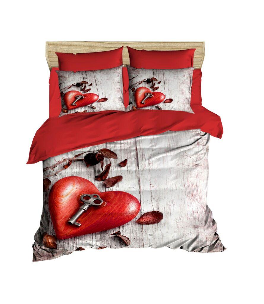 L'essentiel Maison Komplet posteljina 175, 200x220cm, Belo-crvena