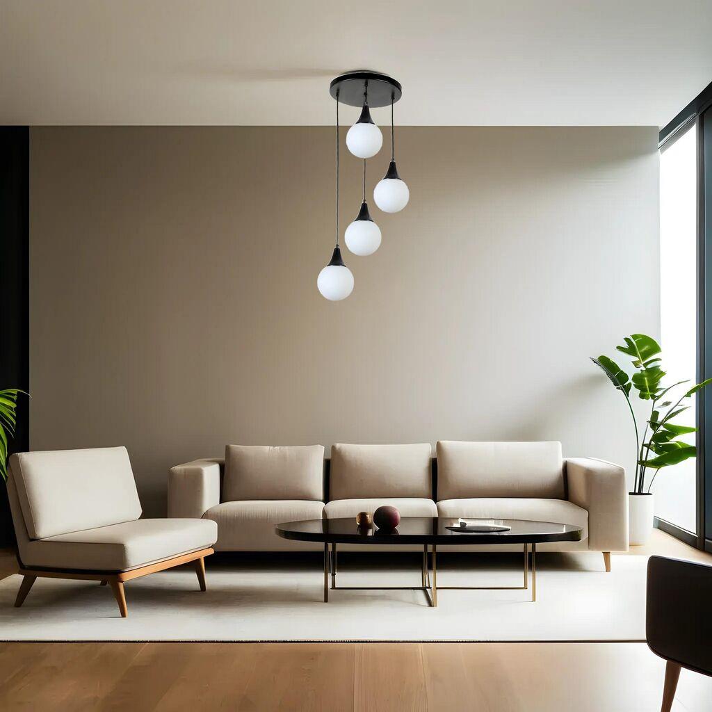 Opviq Luster Afra, 70cm, 30 cm, E27, Crni