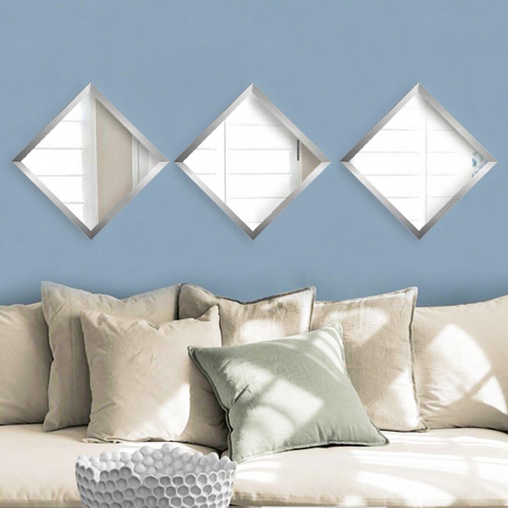 Wallity Set ogledala SETAYNA_051, Srebrni