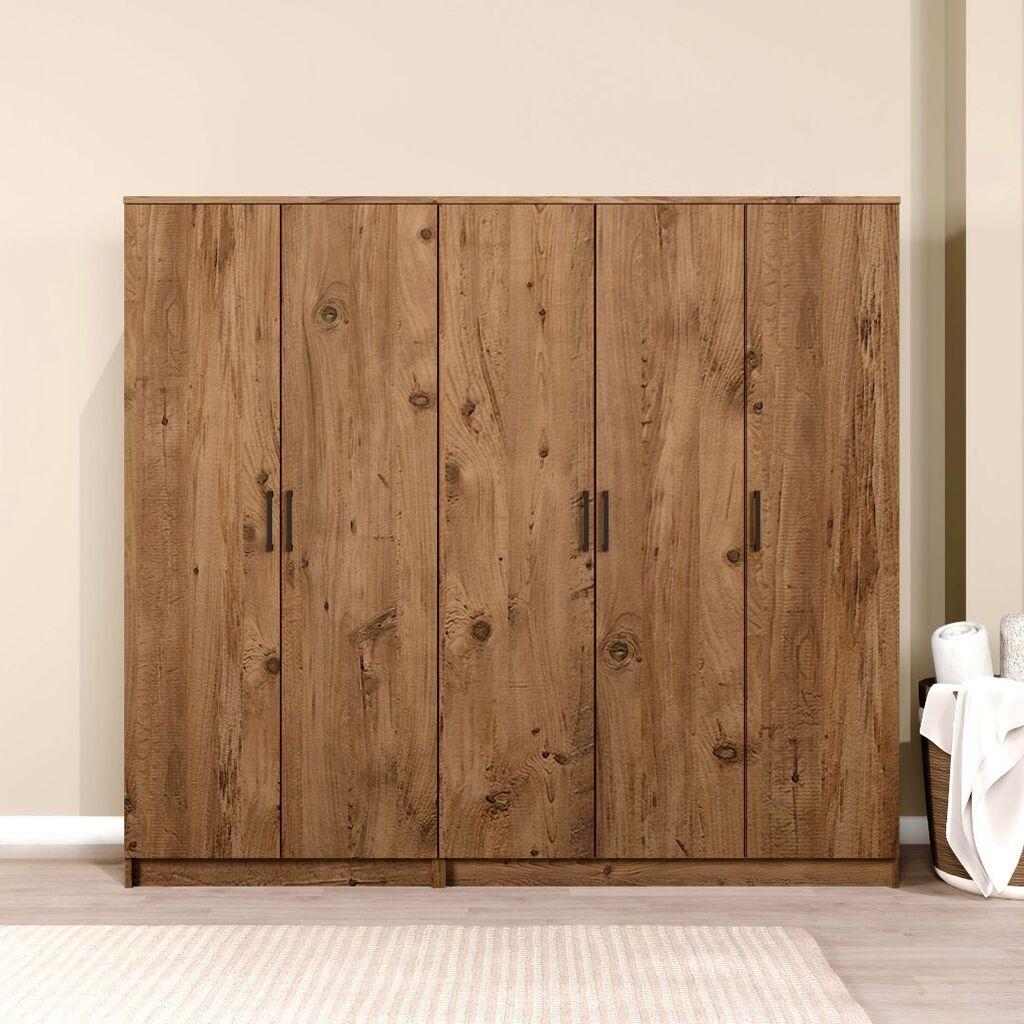 Hanah Home Ormar Kardelen 1600-123, 200x180x51,8 cm, , Braon