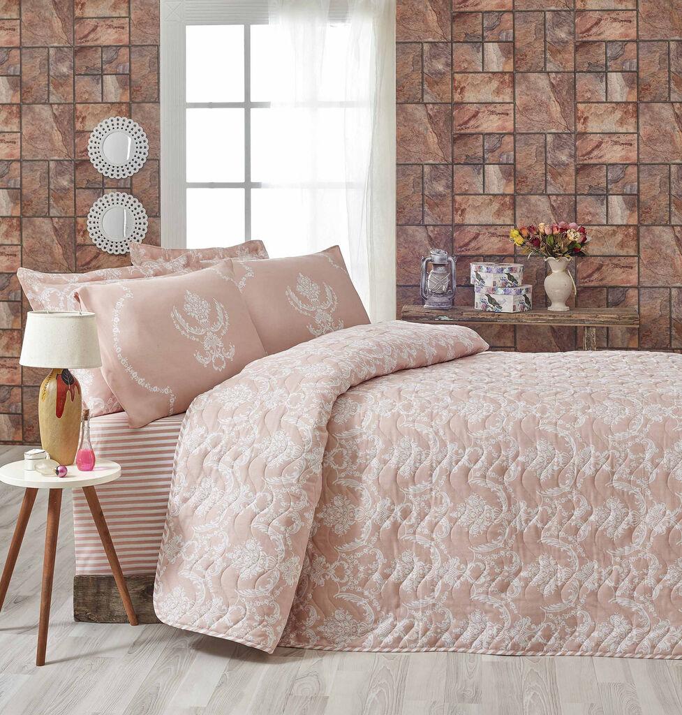 L'essentiel Maison Komplet posteljina za francuski ležaj Bež-Bela