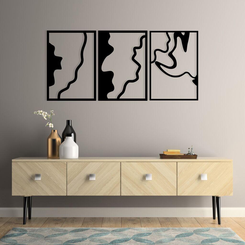 Wallity Zidna dekoracija Flamingo 317, 120x54,5cm, Crna