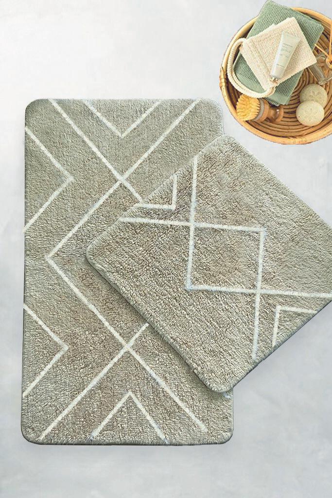 L'essentiel Maison Set 2 prostirke za kupatilo Krem