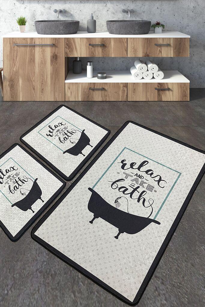 L'essentiel Maison Set 3 prostirke za kupatilo Šareni