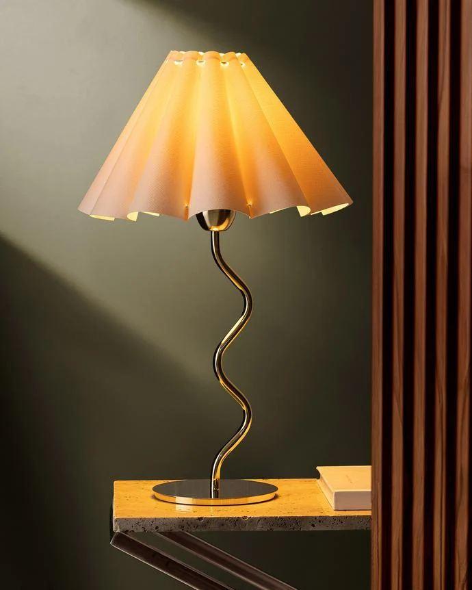 Opviq Stona lampa Anne, Zlatne boje