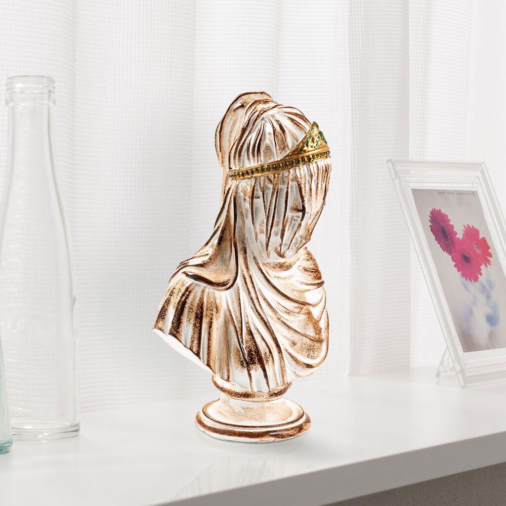 Aberto Design Dekorativna figura Woman With Veil 2, Zlatne boje