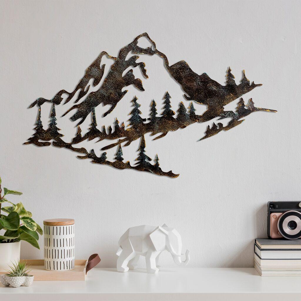 Wallity Zidna dekoracija Mountain-1, 70 cmx40 cm, Šarena