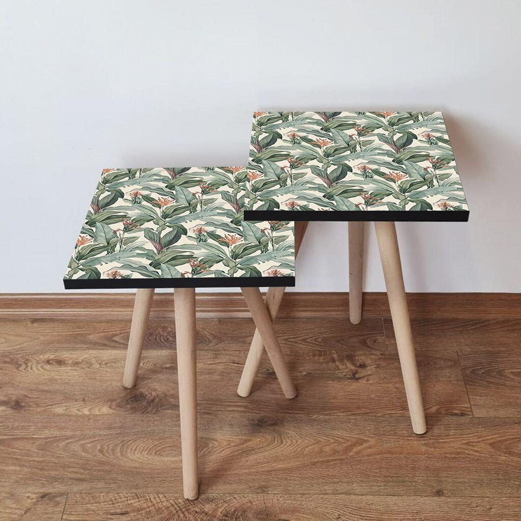 Hanah Home Set klub stočića 2Shp59, 2 komada, Šareni