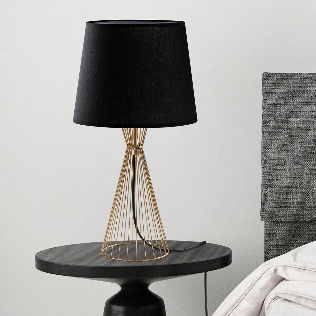 Opviq Stona lampa Telis-5381, 28x28x55 cm, IP20, Crno-zlatne boje