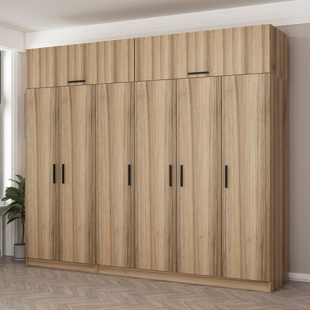 Hanah Home Garderober Kale-7520, 270x235x52 cm, Braon
