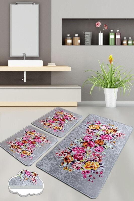 L'essentiel Maison Set 3 prostirke za kupatilo Šareni
