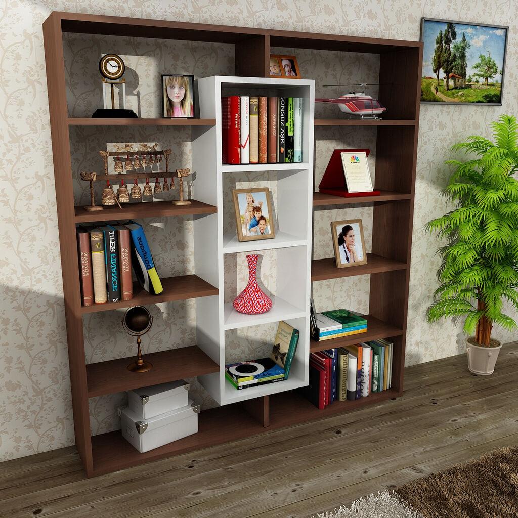 Hanah Home Polica za knjige Ample, 125x135.7x22 cm, Braon