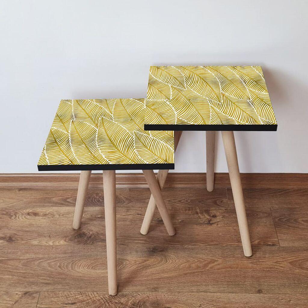 Hanah Home Set klub stočića 2Shp520, 2 komada, Šareni