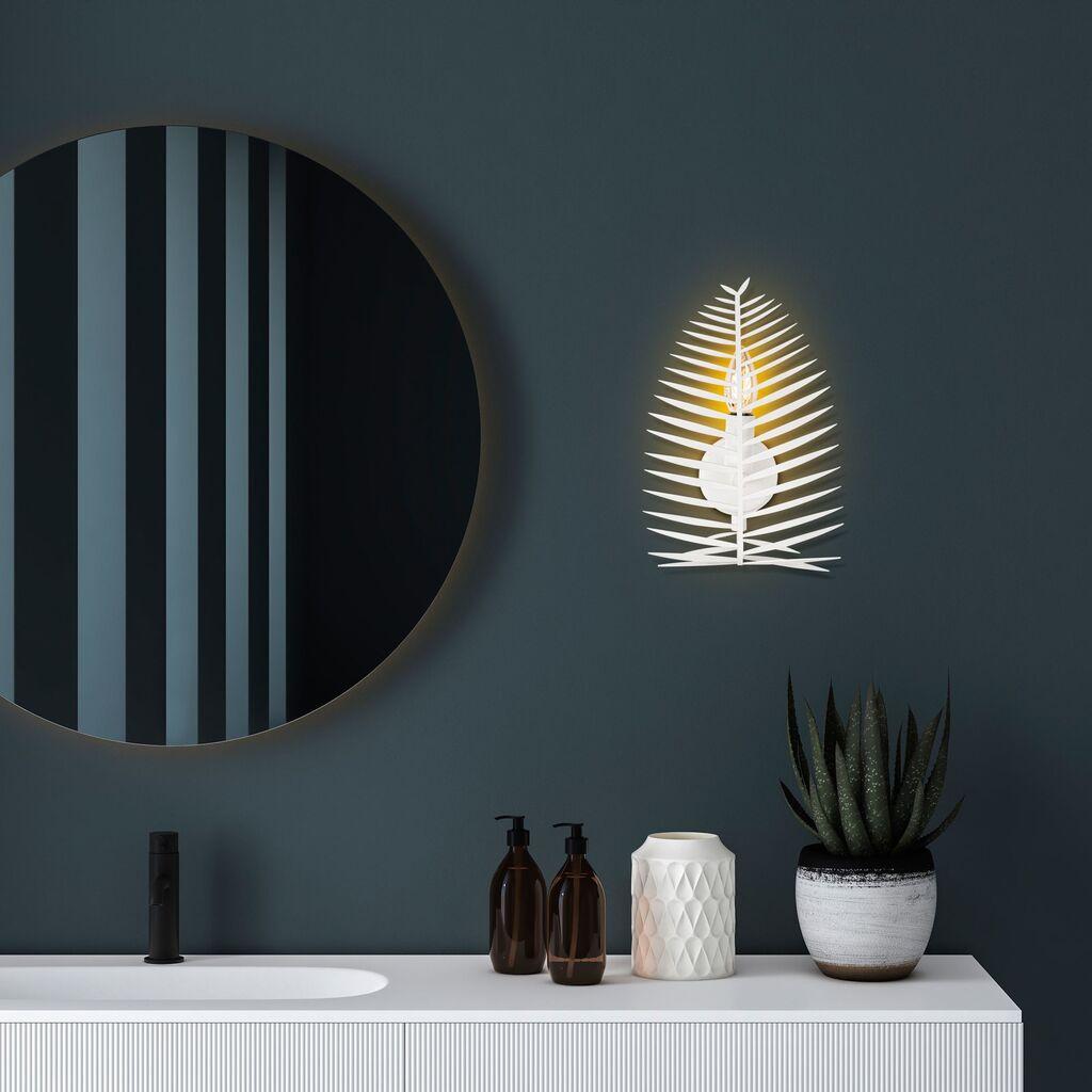 Opviq Zidna lampa Leaf-15323, 20x30x8cm, IP20, Bela