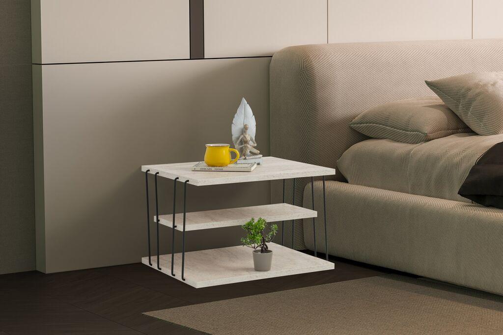 Hanah Home Klub sto Lifon, 50x33x40 cm, Crni