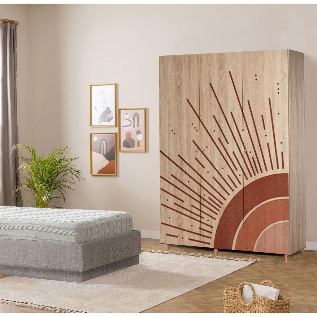 Hanah Home Garderober Lena 3-970, 135x192x52 cm, Šarena