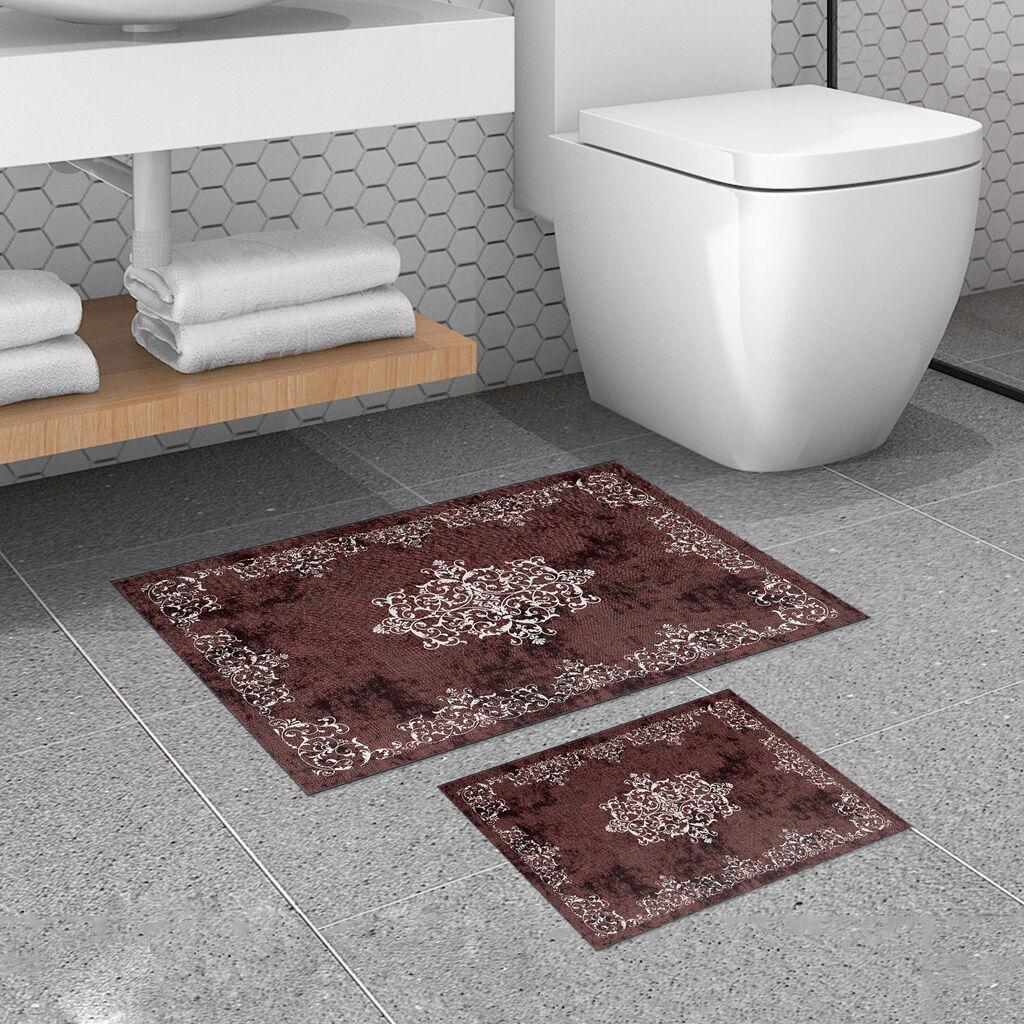 L'essentiel Maison Set 2 prostirke za kupatilo Bordo