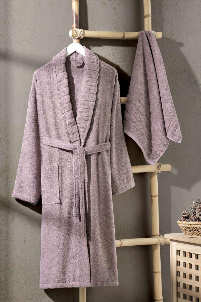 L'essentiel Maison Set Bademantil sa peškirom Carla, Ljubičasti
