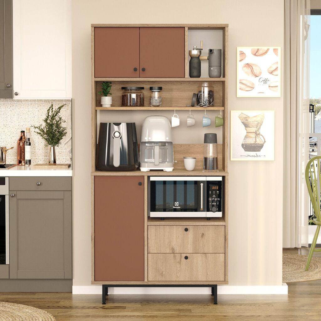 Hanah Home Komoda RE4-SK, 88x180x35.5 cm, Braon