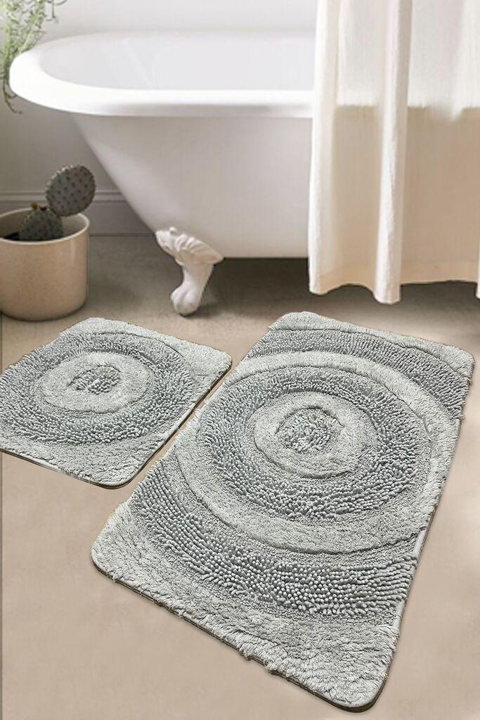L'essentiel Maison Set 2 prostirke za kupatilo Sivi