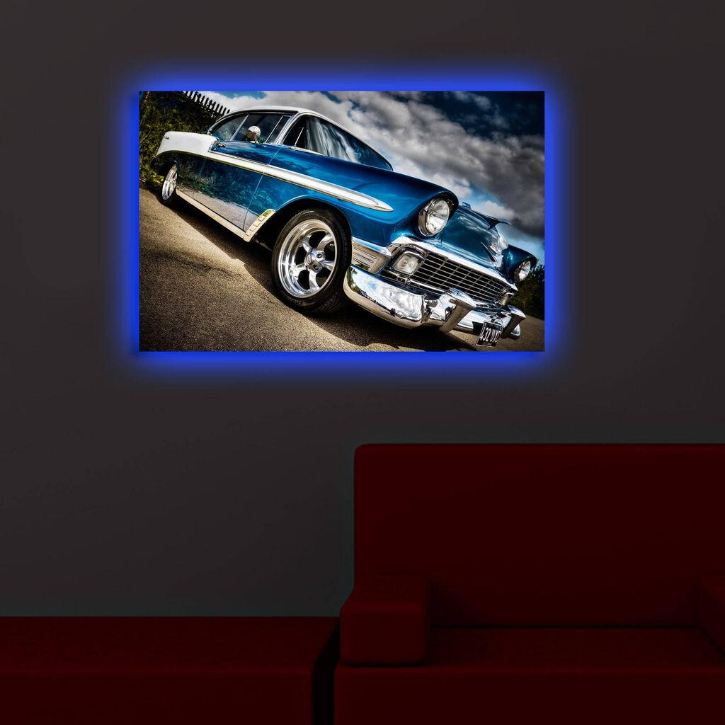 Wallity Slika na platnu sa LED osvetljenjem 45x70cm