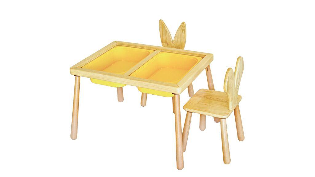Hanah Home Dečiji sto i  2 stolice, Žuti