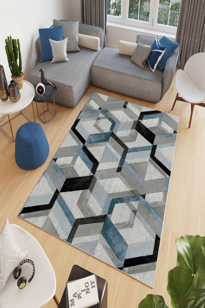 Conceptum Hypnose Tepih W874, 160x230 cm, Sivo-plavi