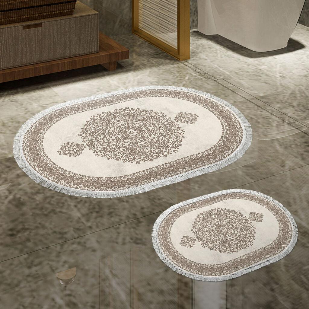 L'essentiel Maison Set 2 prostirke za kupatilo Braon