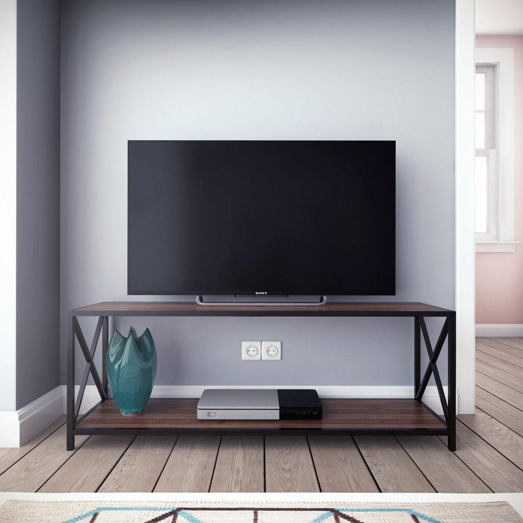 Hanah Home TV Komoda Xena, 120x45,7x33 cm, Braon-Crna