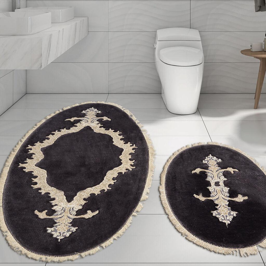 L'essentiel Maison Set 2 prostirke za kupatilo Antracit