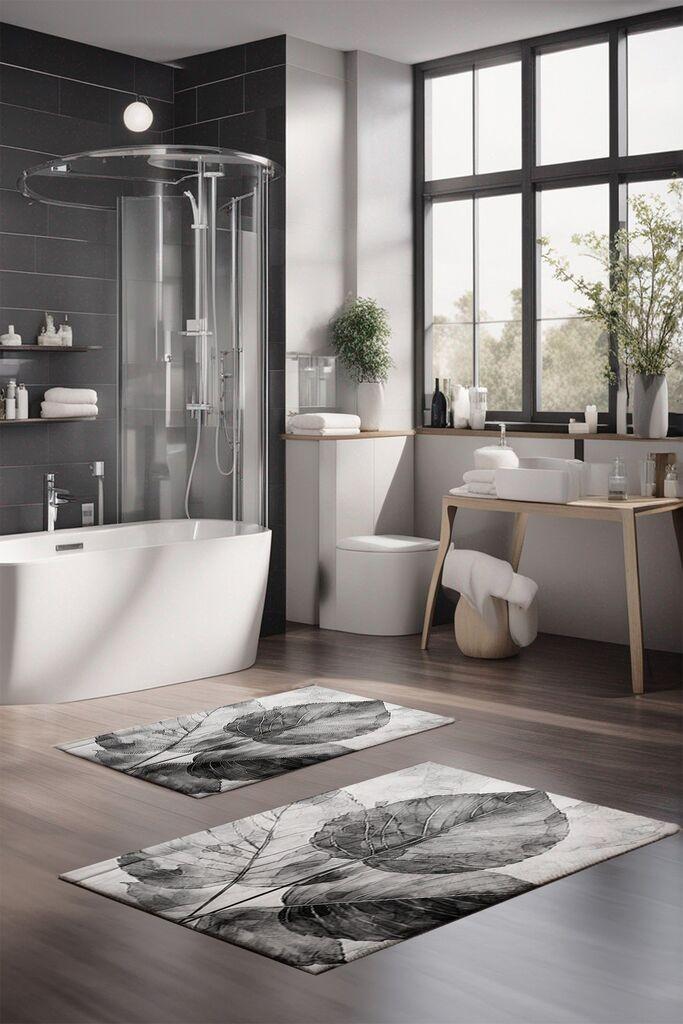 L'essentiel Maison Set prostirki za kupatilo CT-5408, 2 Komada, Siva