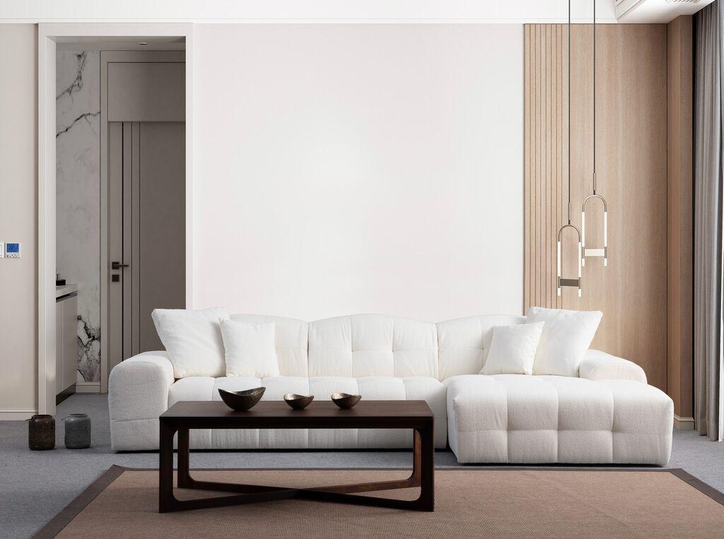Atelier del Sofa Ugaona garnitura Pescara L2-Chl, 316x165 cm, Bela
