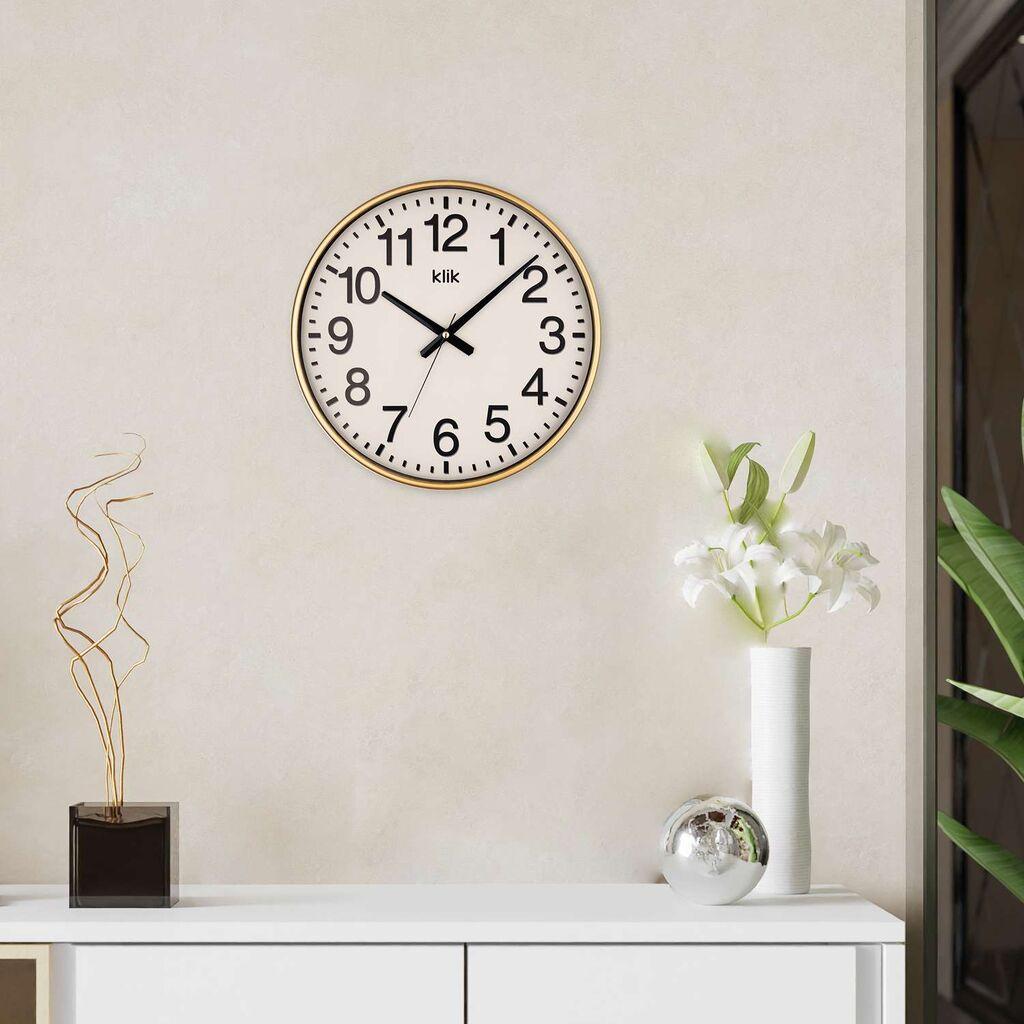Wallity Zidni sat Simplex, 38x38 cm, Zlatne boje