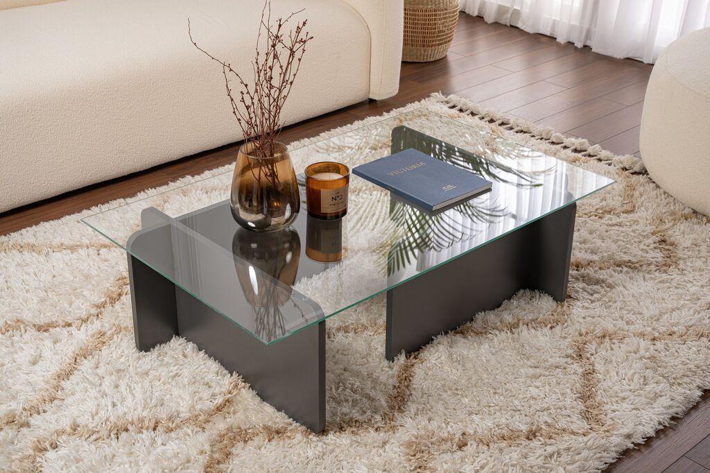 Nordure Klub sto Flavio, 105x30x65cm, Antracit