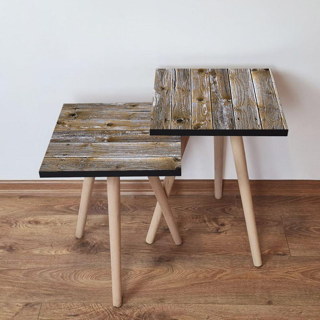 Hanah Home Set klub stočića 2Shp369, 2 komada, Šareni