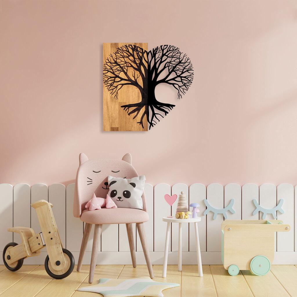 Wallity Zidna dekoracija Love Tree, 58 x 60 cm,  Smeđa