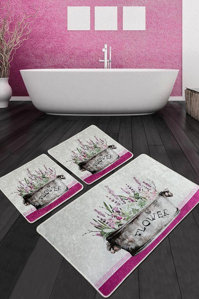 L'essentiel Maison Set 3 prostirke za kupatilo Šareni
