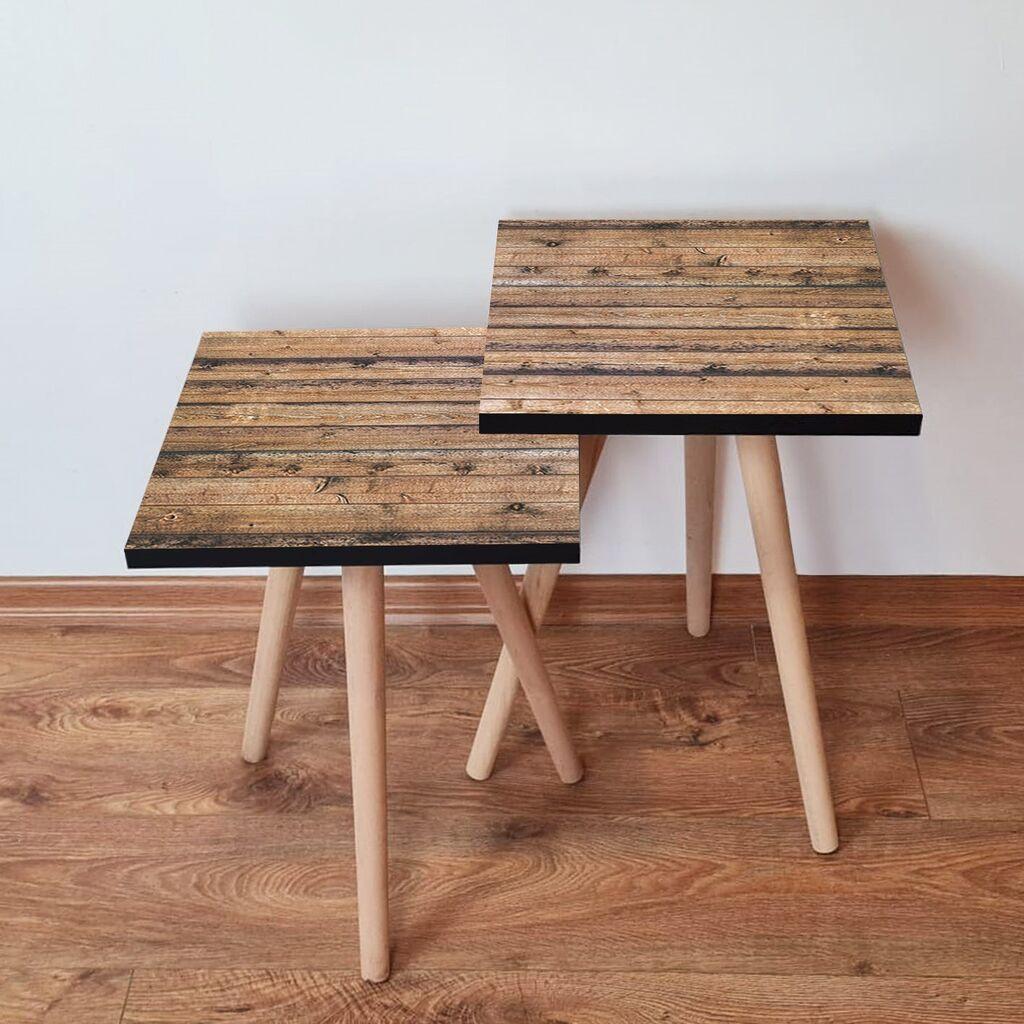 Hanah Home Set klub stočića 2Shp409, 2 komada, Šareni