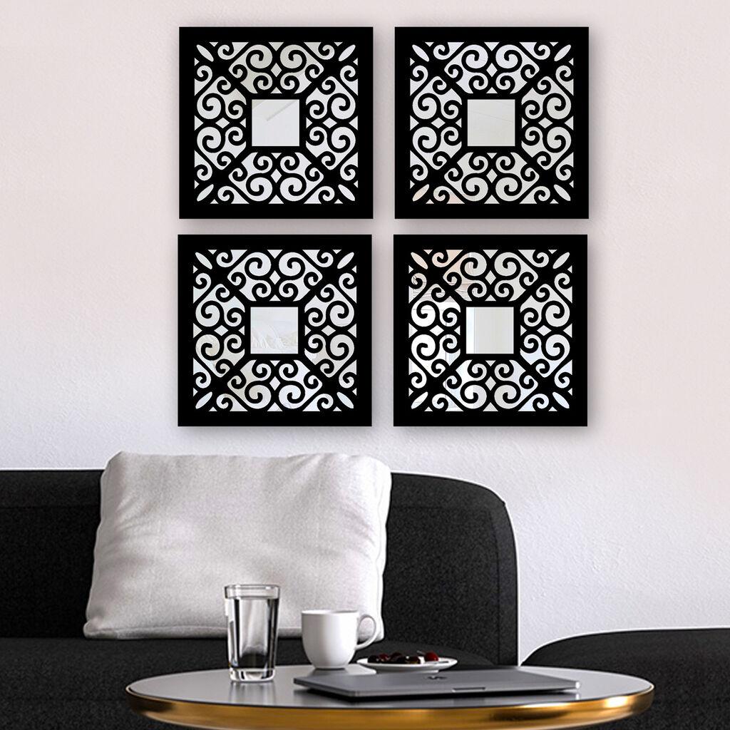 Wallity Set ogledala SYH06833628, Crni