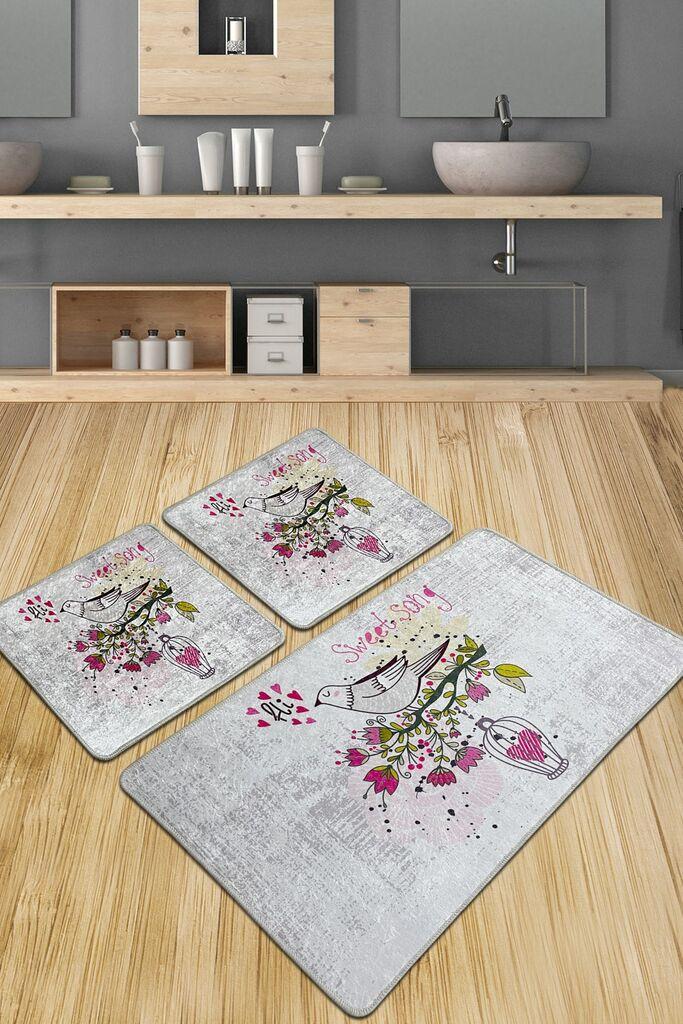 L'essentiel Maison Set 3 prostirke za kupatilo Šareni