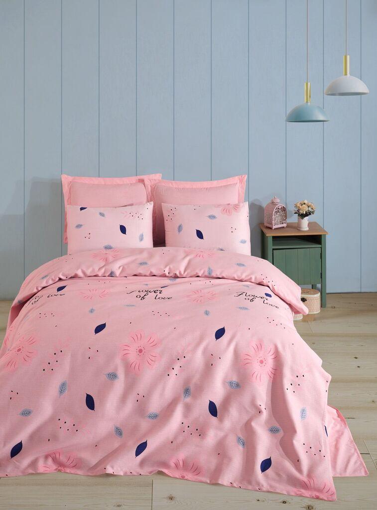 L'essentiel Maison Set Prekrivač i jasučnice FlowerofLove, 200 x 230 cm, Roze