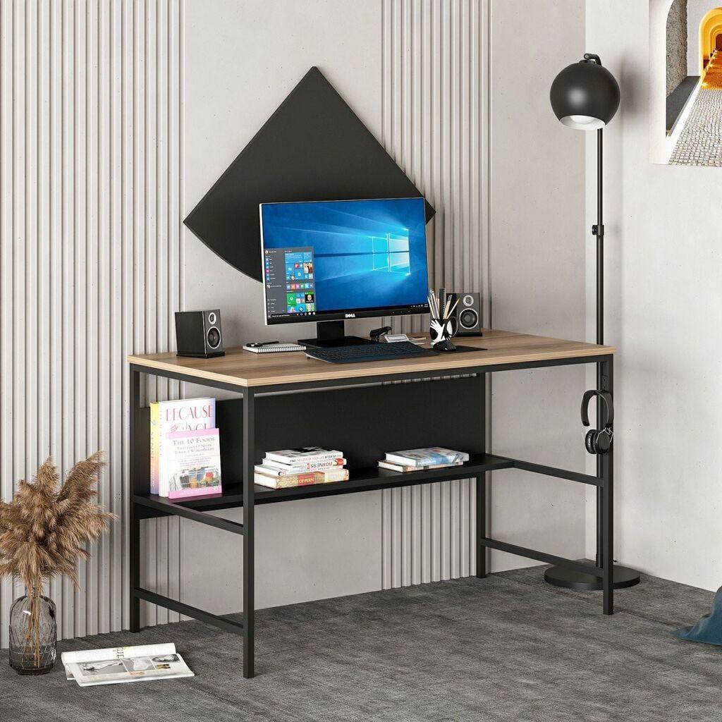 Hanah Home Greta 4481 Dore Black Radni sto 120x74x60​​cm, Crni
