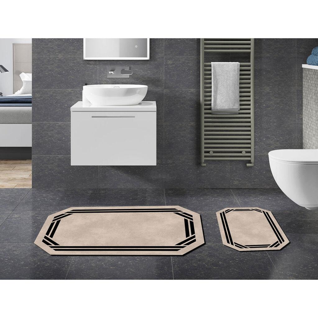 L'essentiel Maison Set 2 prostirke za kupatilo Krem
