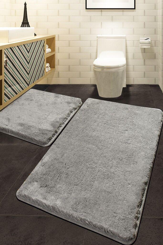L'essentiel Maison Set 2 prostirke za kupatilo Sivi