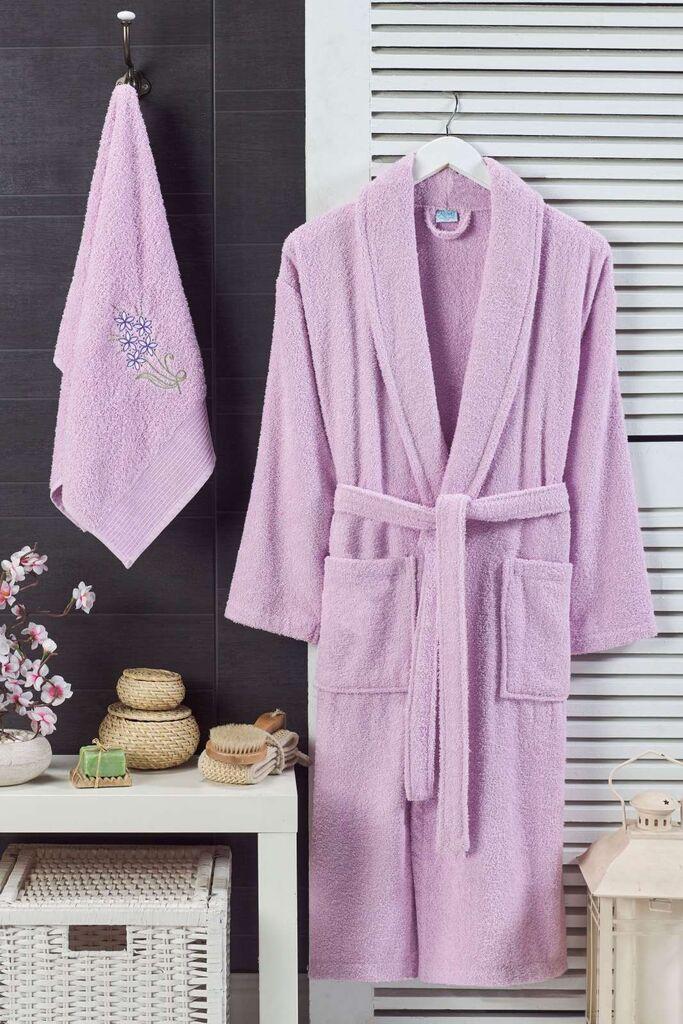 L'essentiel Maison Set Bademantil sa peškirom Cora, Ljubičasti