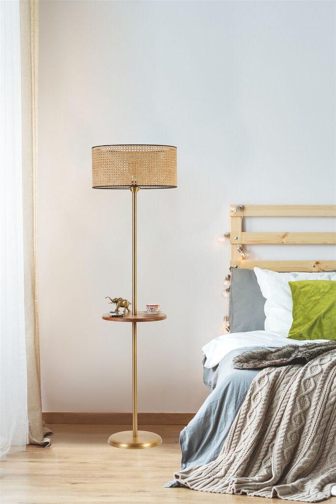 Opviq Podna lampa Mercan, 160 cm E27, Zlatne boje